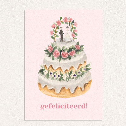 wedding cake card
