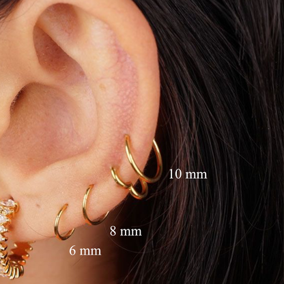 stainless steel piercing ring 8 mm