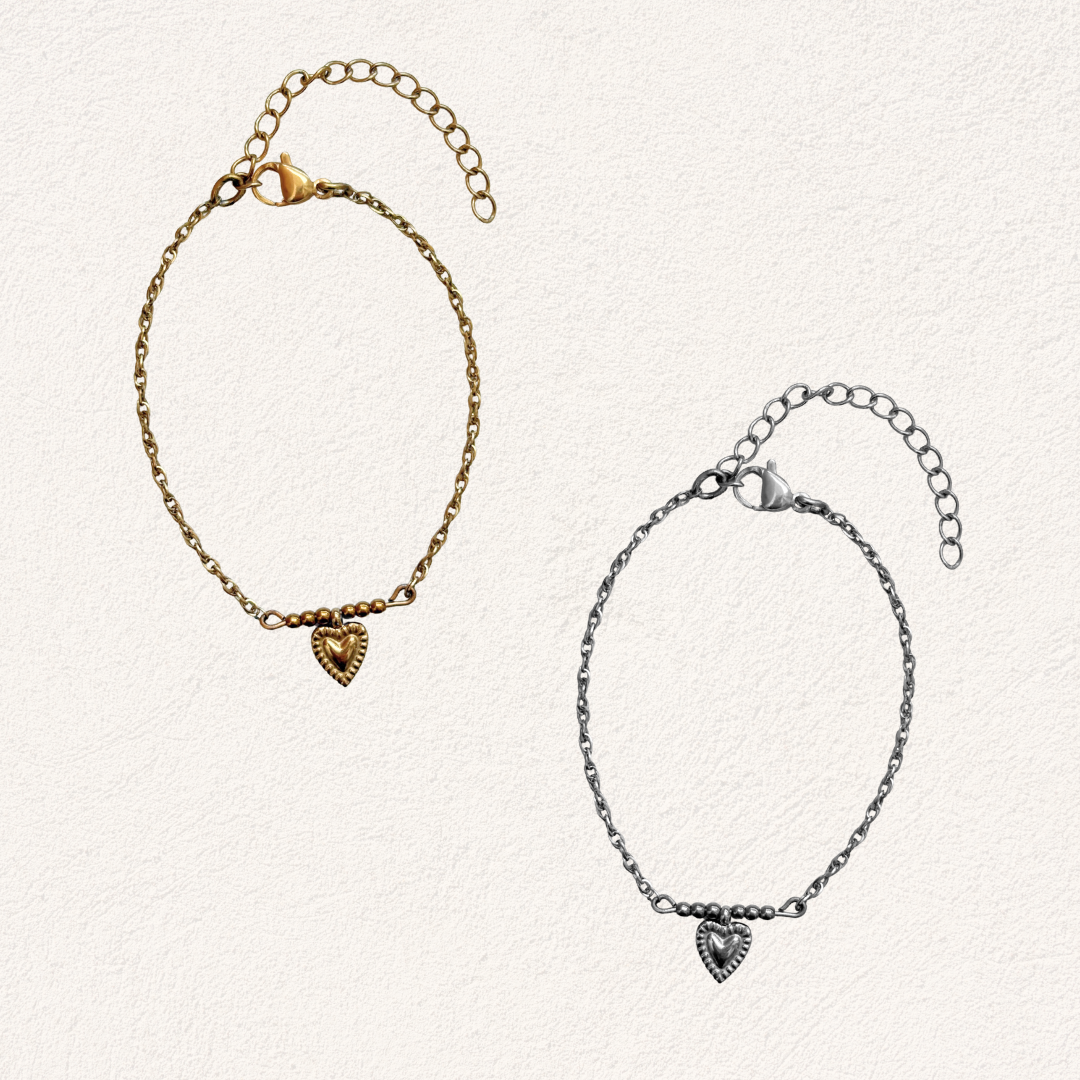 heart charm armband