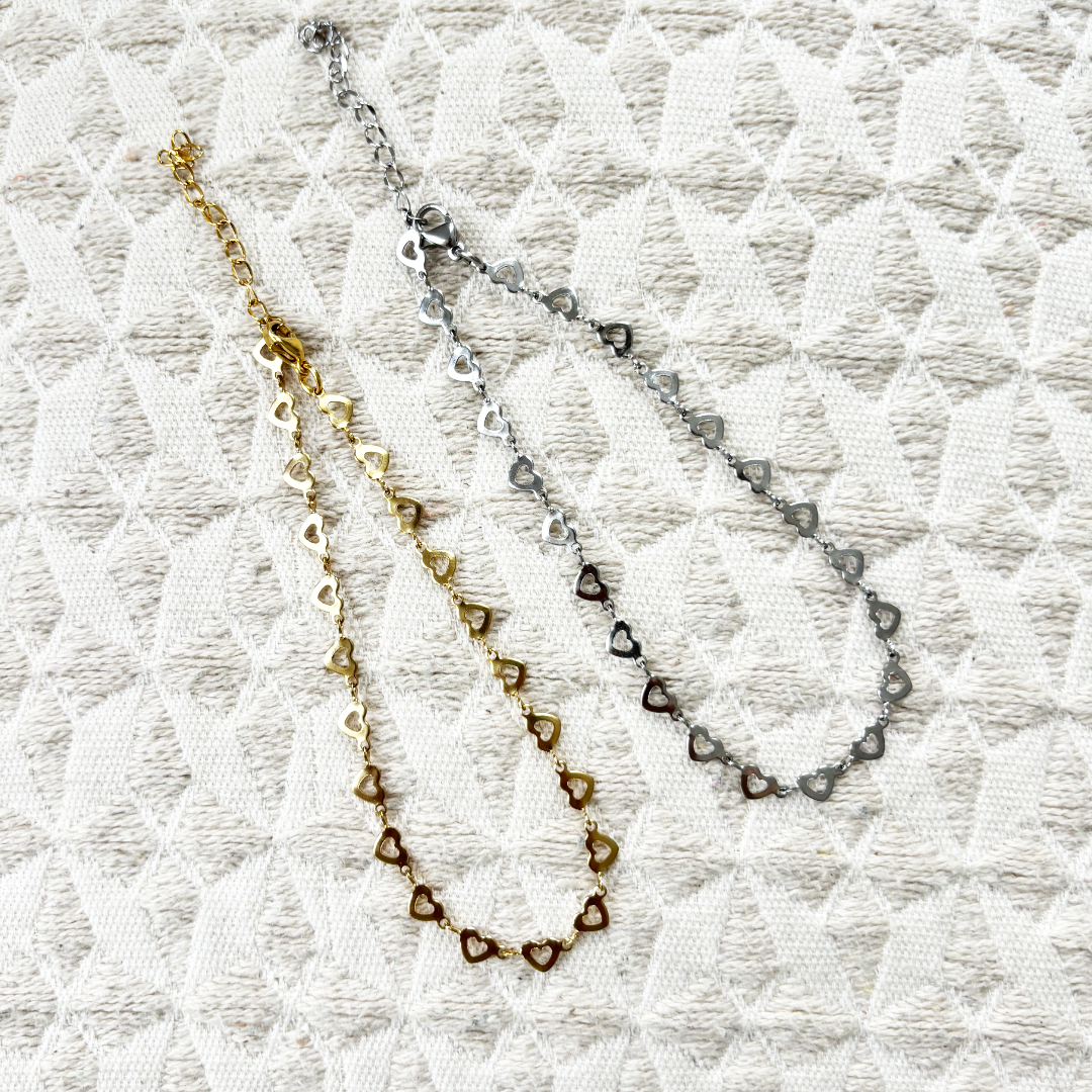 enkelbandje retro hearts