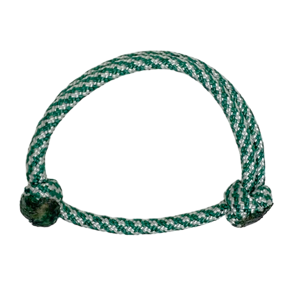 surf bracelet white & kelly green spiral