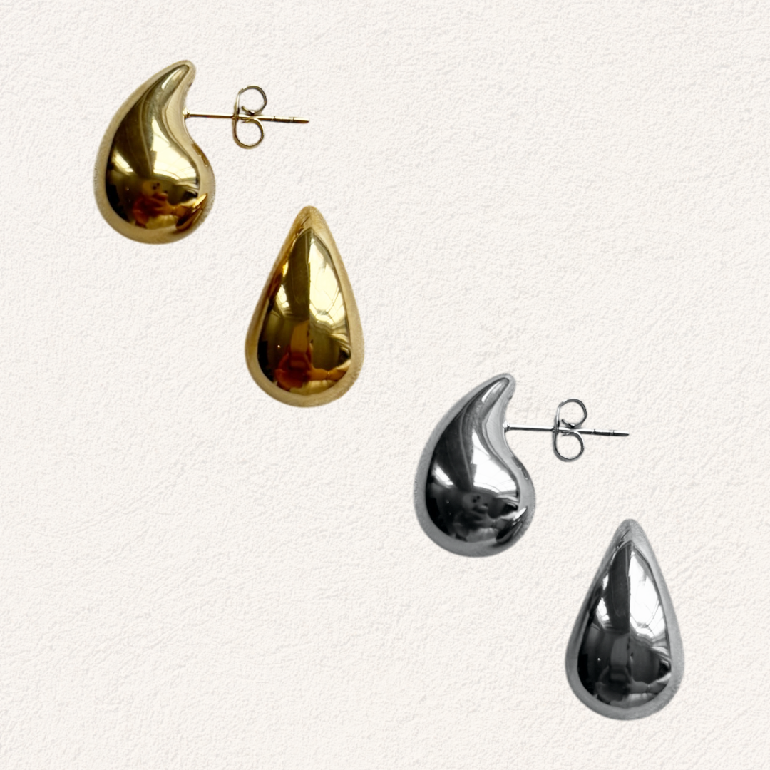 Gouden kleine druppel oorbellen stainless steel betaalbaar blijft lang mooi 