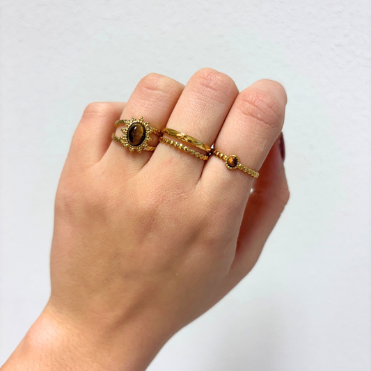 kleine tijgeroog ring