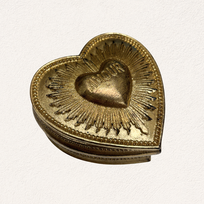 gouden hartvormig sieradenbakje amour