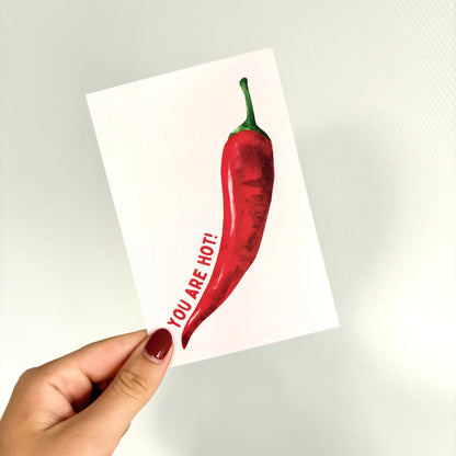 you are hot! pepper card