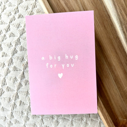 a big hug for you card
