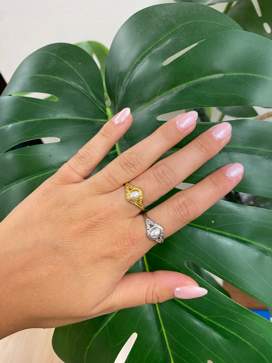 oval parel ring