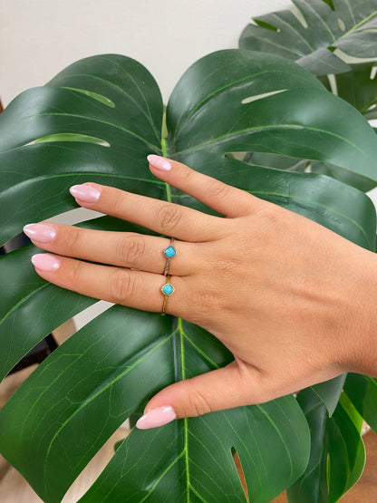 turquoise square ring