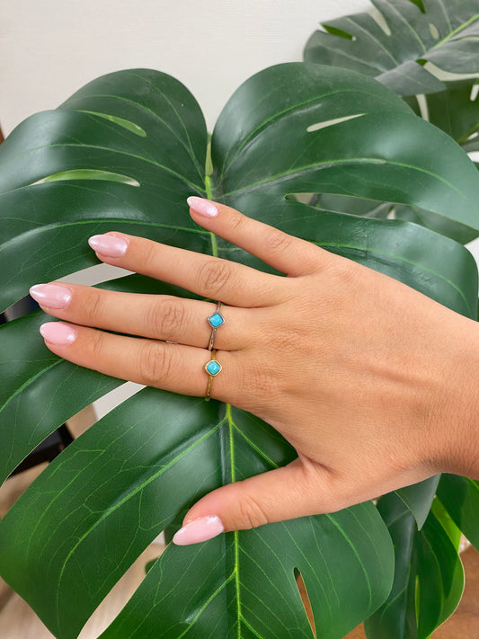 turquoise square ring