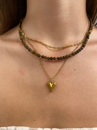 tijgeroog kralen ketting