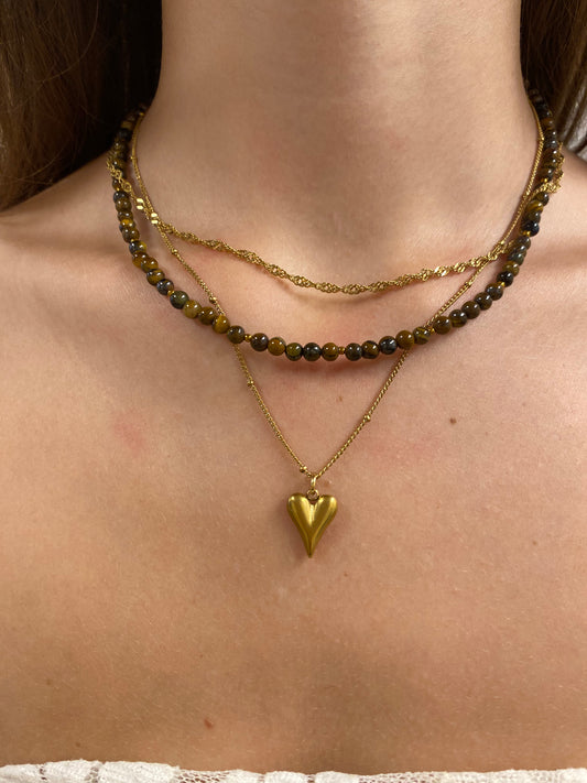 tijgeroog kralen ketting