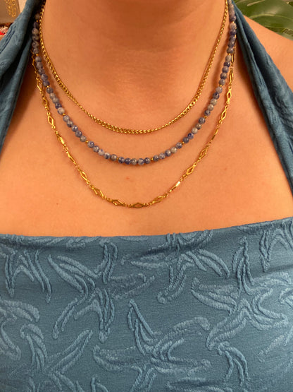 blue spot jasper kralen ketting