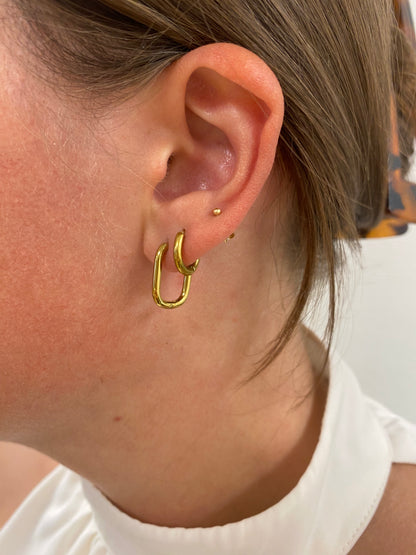 basic oval oorbellen