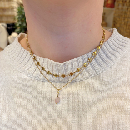 Rose quartz loose charm