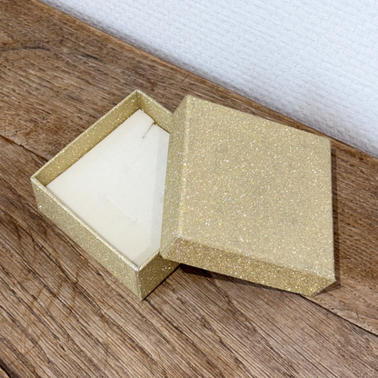 jewelry box golden glitter