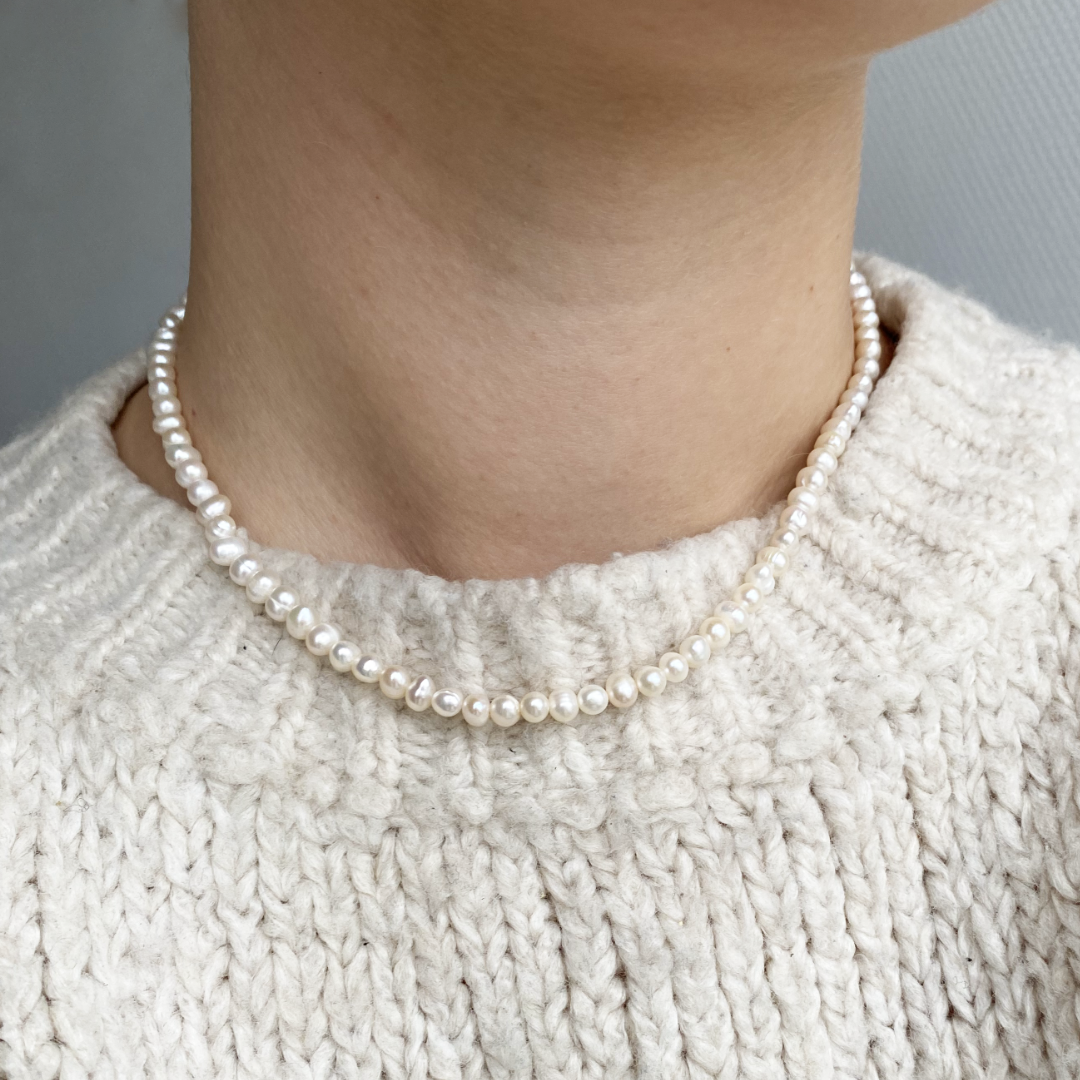 parel ketting klein