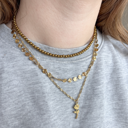 rose charm necklace