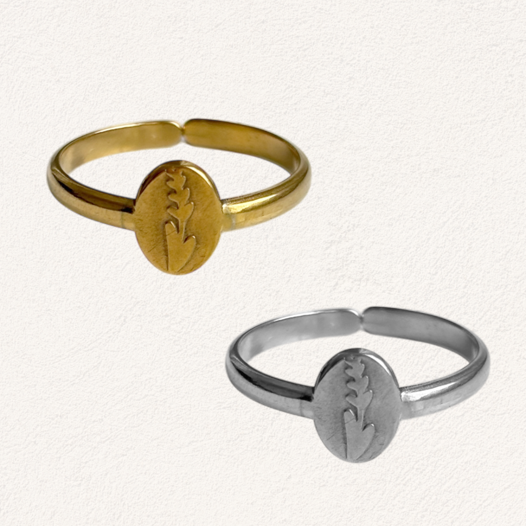 flower signet ring