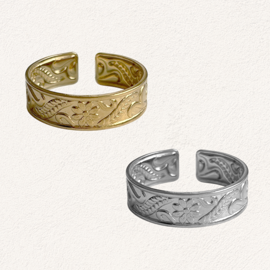 bloemenprint ring