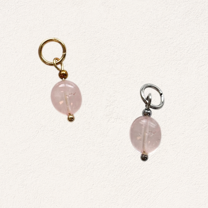 Rose quartz loose charm