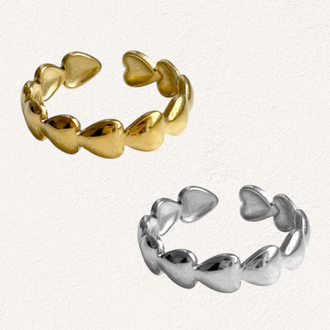 side hearts ring