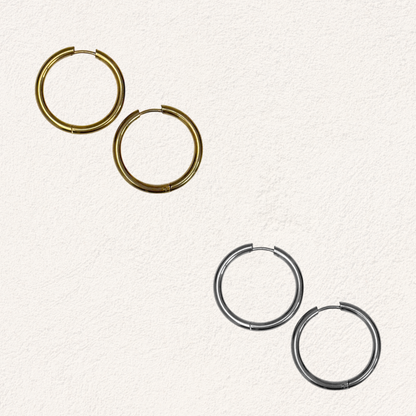 basic ring 14 mm oorbellen