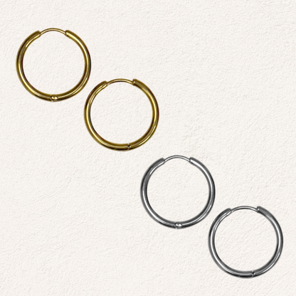 basic ring 18 mm oorbellen
