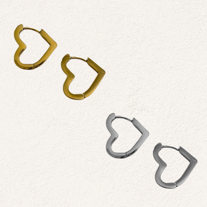 small side heart earrings