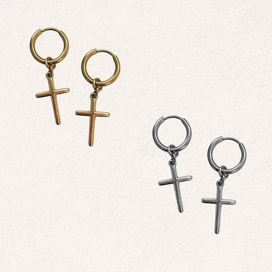 kruisjes oorbellen stainless steel oorbellen