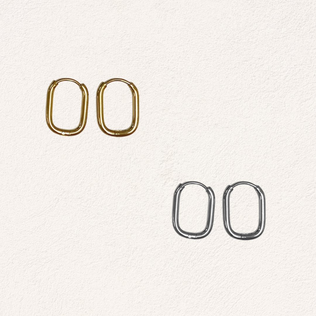basic oval oorbellen