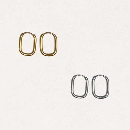 basic oval oorbellen