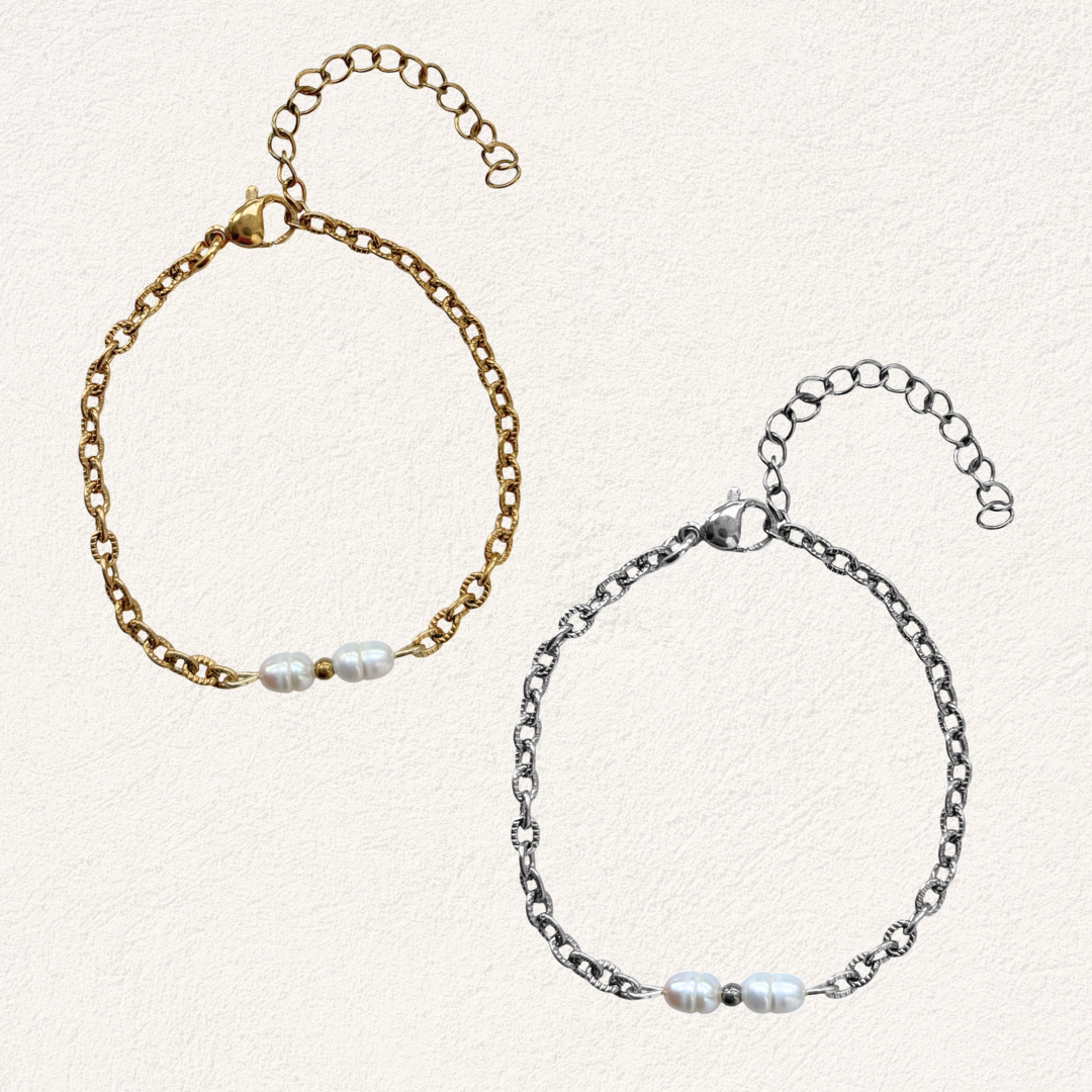 productfoto van de zoetwaterparel schakelarmband