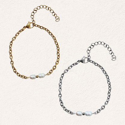 productfoto van de zoetwaterparel schakelarmband