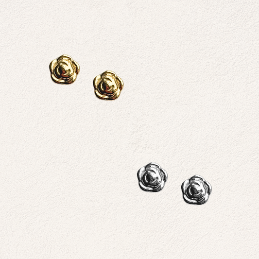 roosjes stud oorbellen productfoto