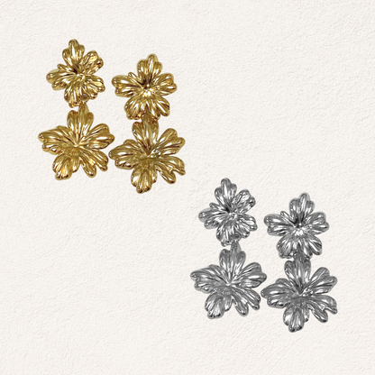 statement flower earrings