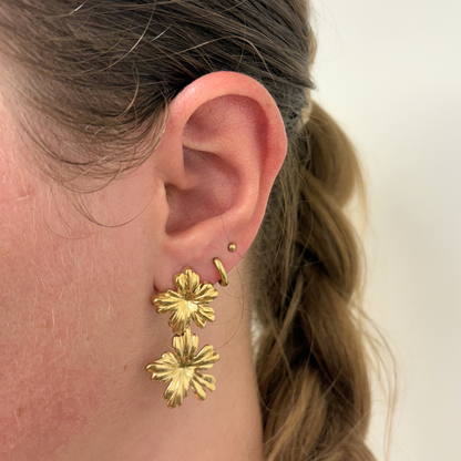 statement flower earrings