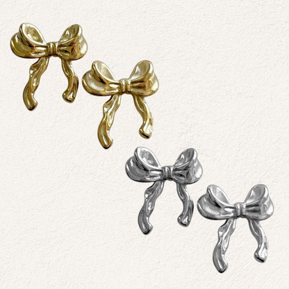 bow statement earrings