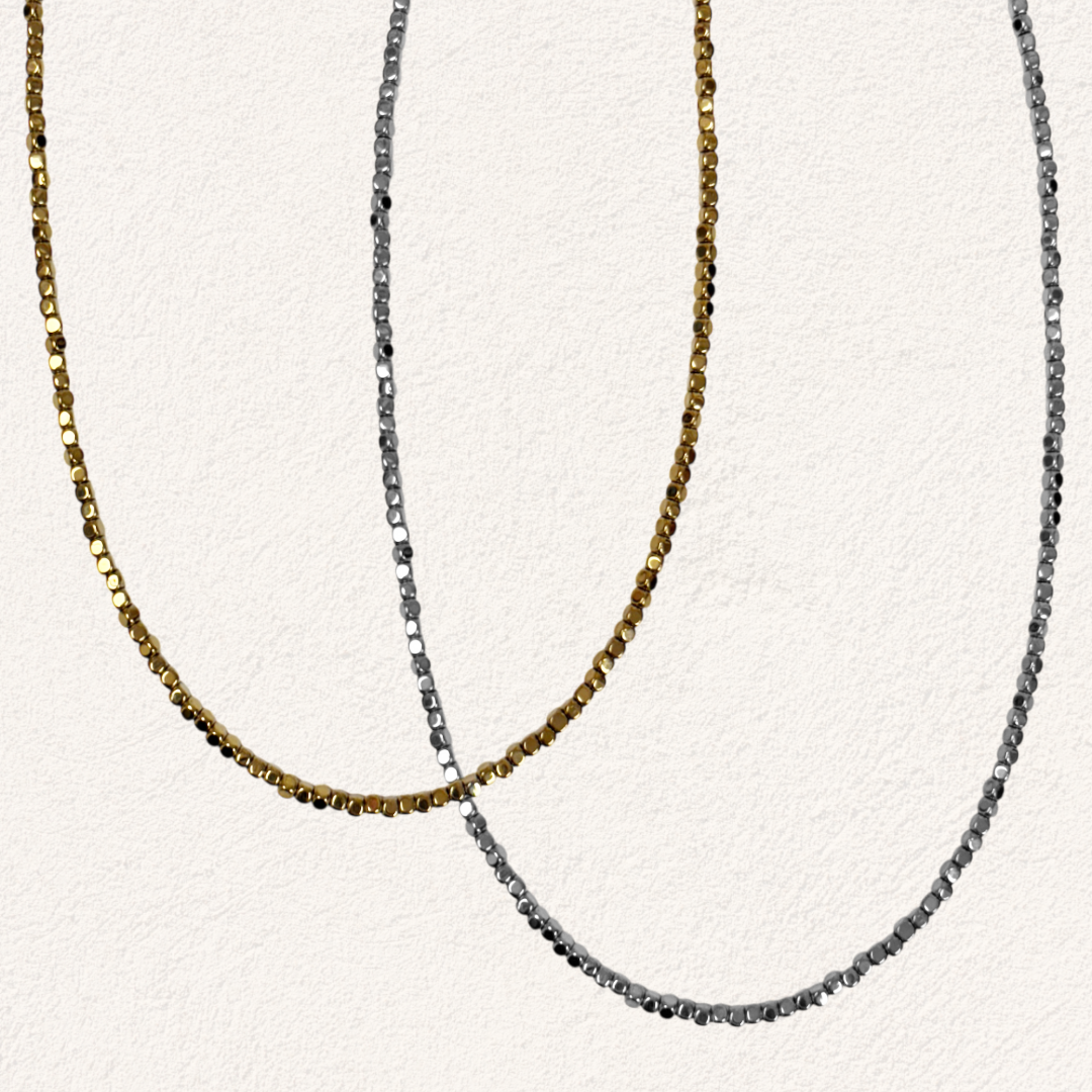 vierkante kralen ketting